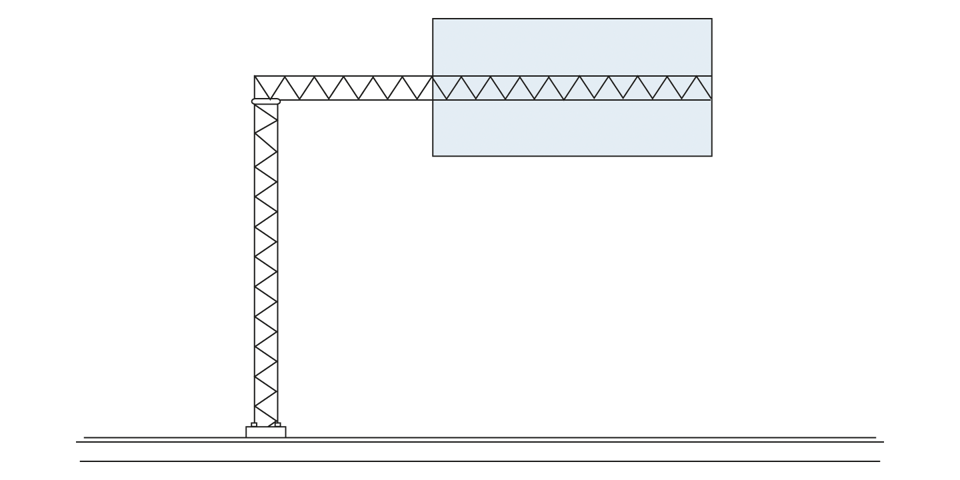 Ritning av en portal med ett ben och en överliggare med en skylt