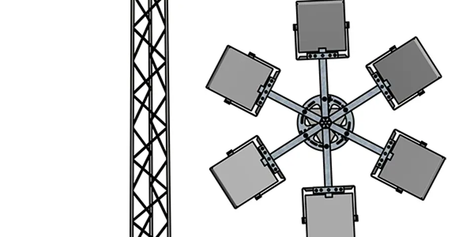 Strålkastarkrona Högmast