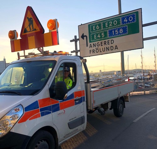 Pick up med takskylt i Göteborg