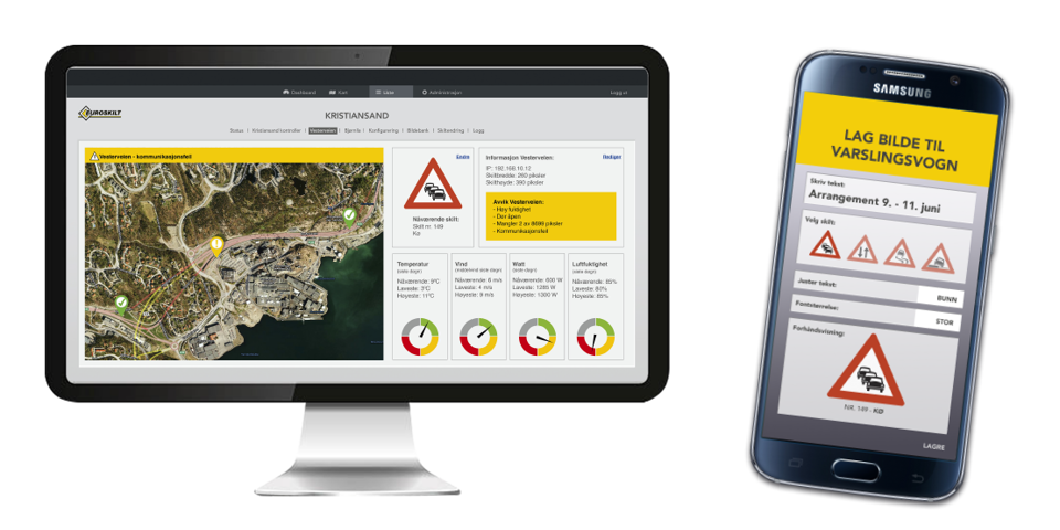 Systemstyrning och övervakning via panel, surfplatta, smarttelefon eller dator