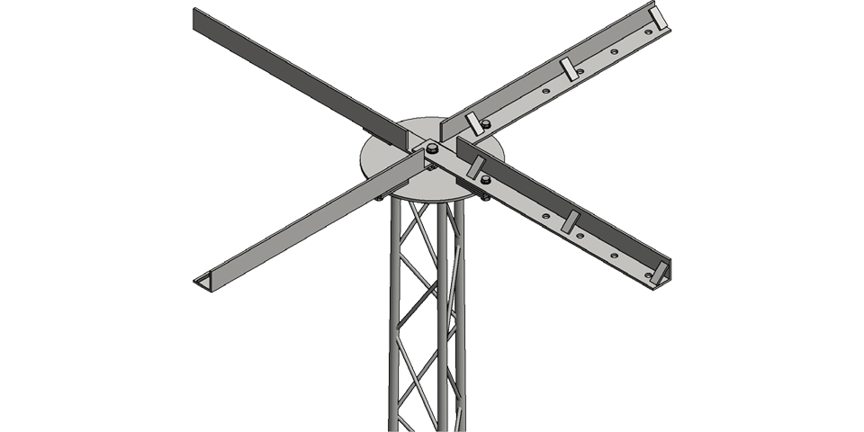 Ritning på en strålkastarkrona 