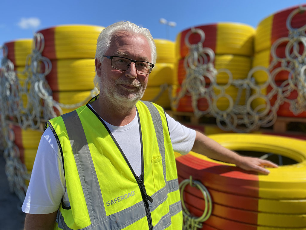 Trafikbuffert skyddar både personal och trafikanter på vägarbetsplatsen