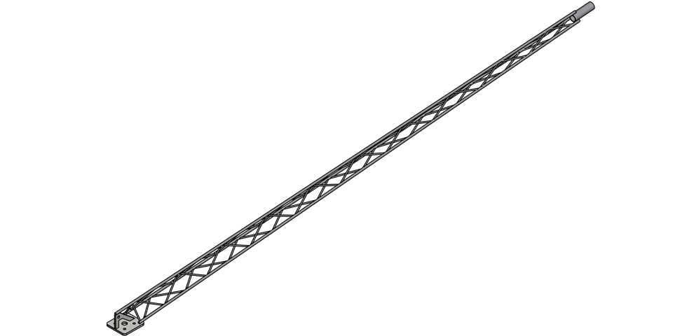 Ritning av en arm till en gittermast