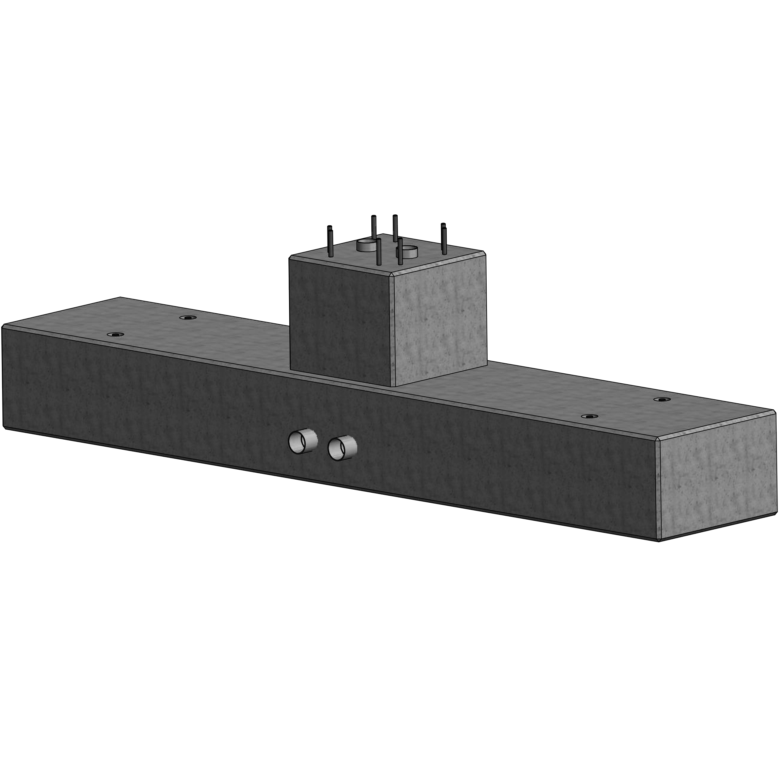 Ritning av ett fundament som är utformad som en ubåt.