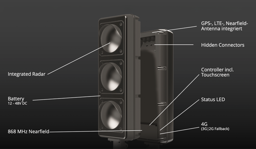 Trafikljus med detaljer