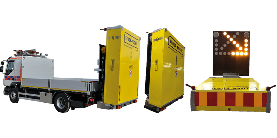 Bild av TMA-skydd både uppfällt och nerfält läge