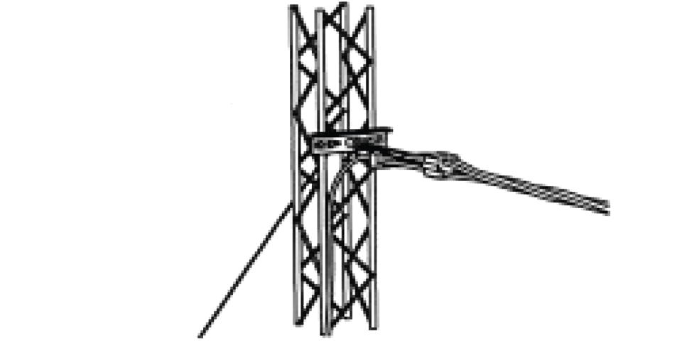 Ritning av ett hängkabelinfästning