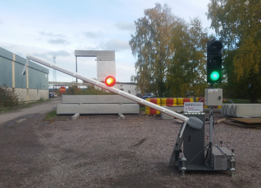 Sila trafikljus med bom