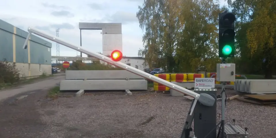 Sila trafikljus med bom