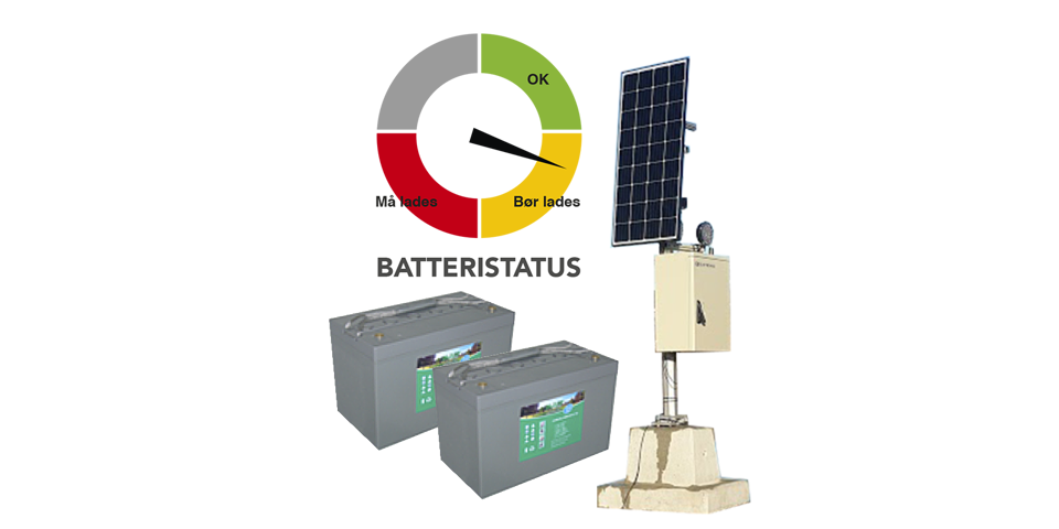 Bild som visar att man kan övervaka batterispänning och laddningsstatus